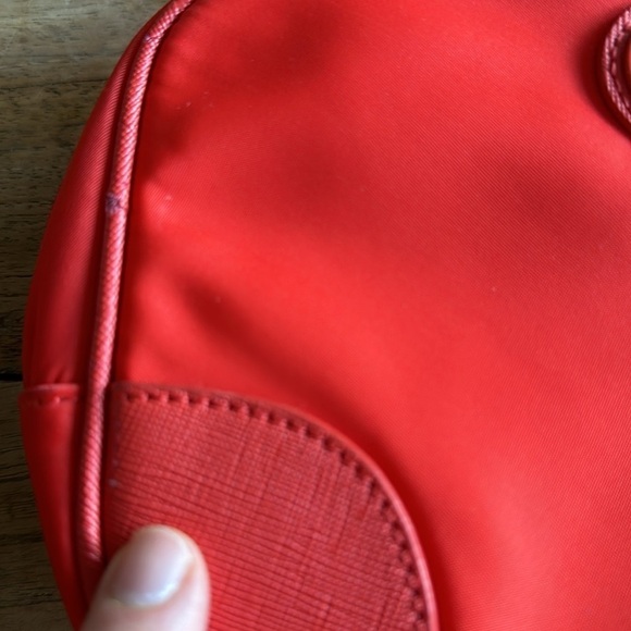 Tory Burch Robinson Medium Classic Cosmetic Bag — Orange - Picture 10 of 13